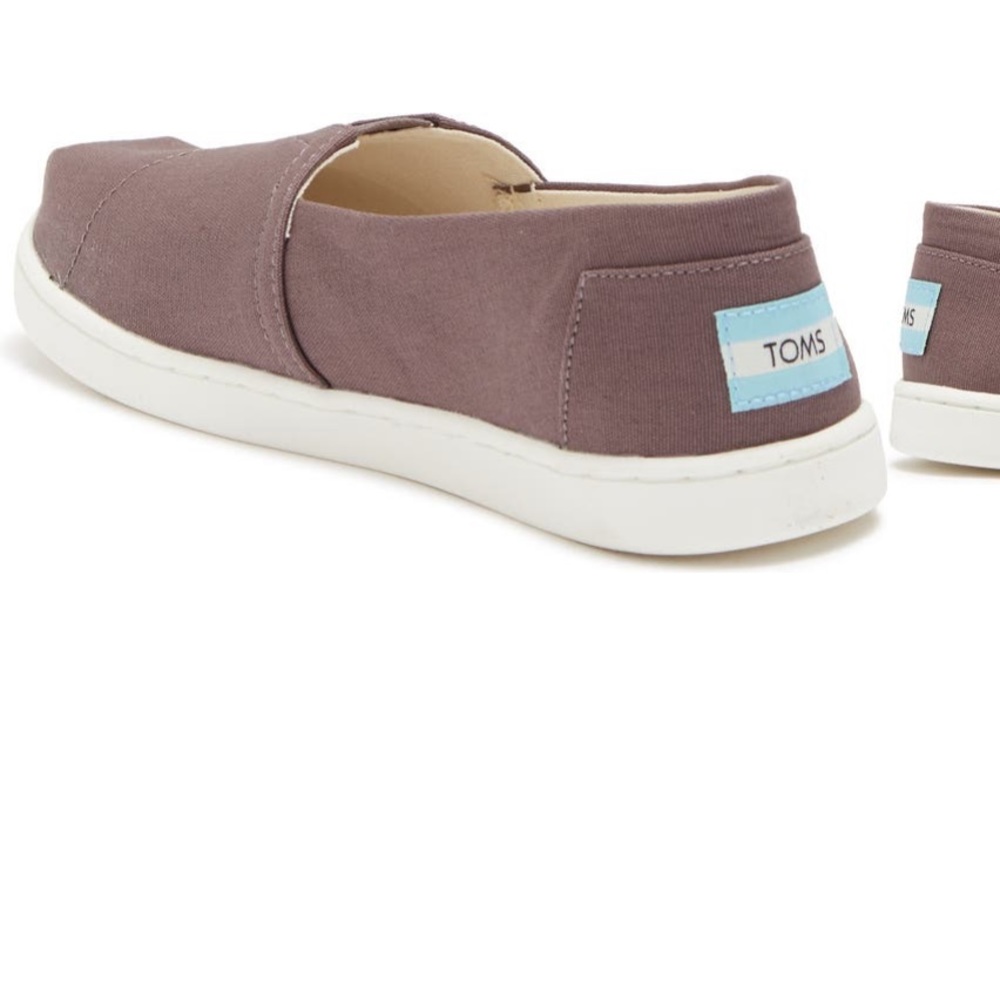 TOMS Youth Belmont Ash Canvas Slip On Sneakers - Picture 3 of 9